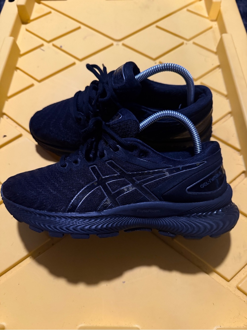 Asics Black Women's Running Sneakers with Silver Accents